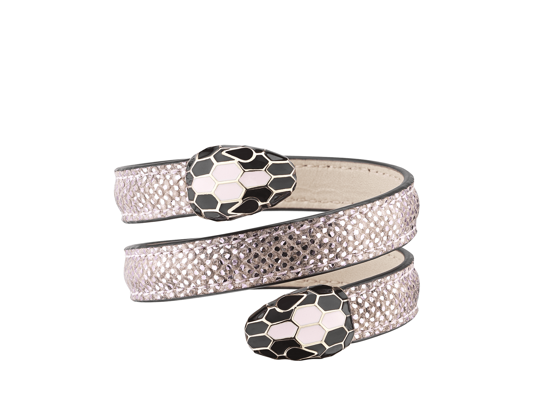 bvlgari double coiled leather bracelet