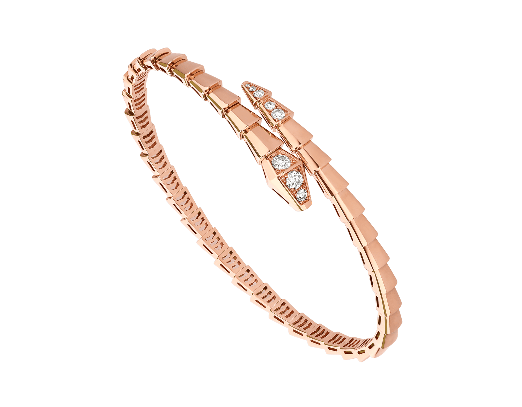 Bulgari - 18K Rose Gold Serpenti White Dial Leather Bracelet Diamond L –  Robinson's Jewelers