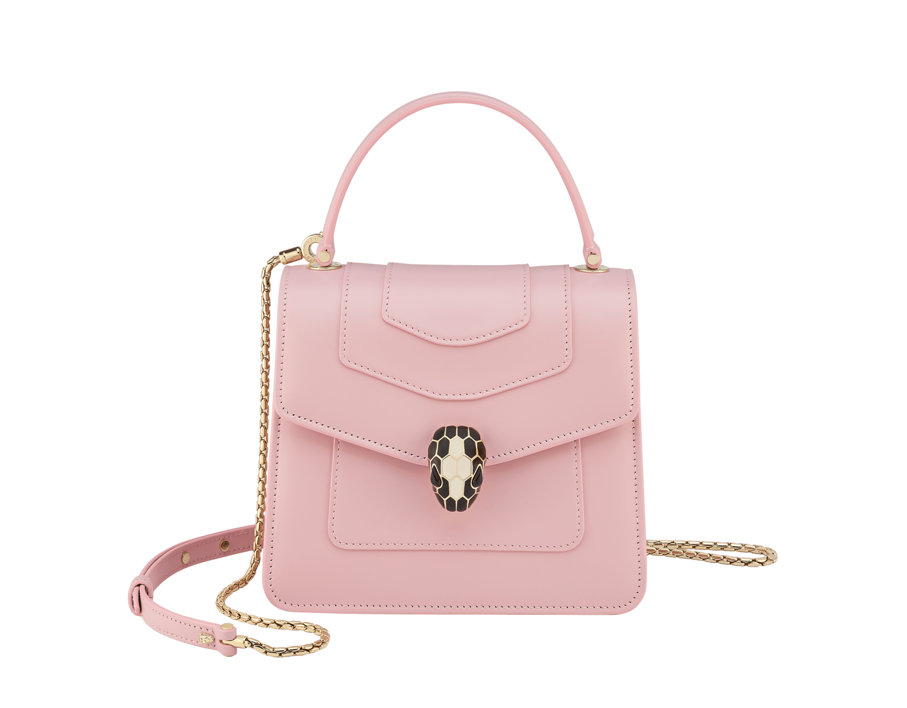 BVLGARI Serpenti Forever Calf-Leather Shoulder Bag in Pink