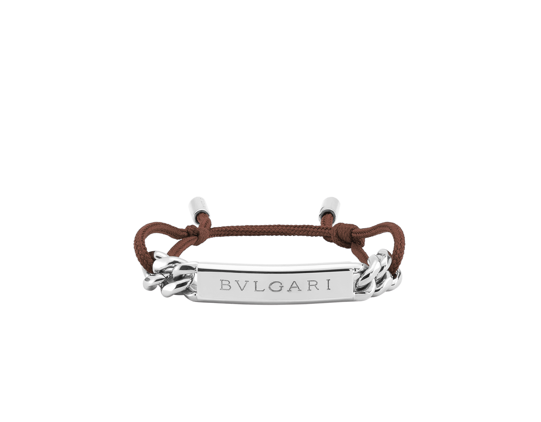 Bracciale Bvlgari Bvlgari con cordoncino in tessuto nero. Iconica targhetta placcata oro con logo BVLGARI. BVLGARISTRING image 1