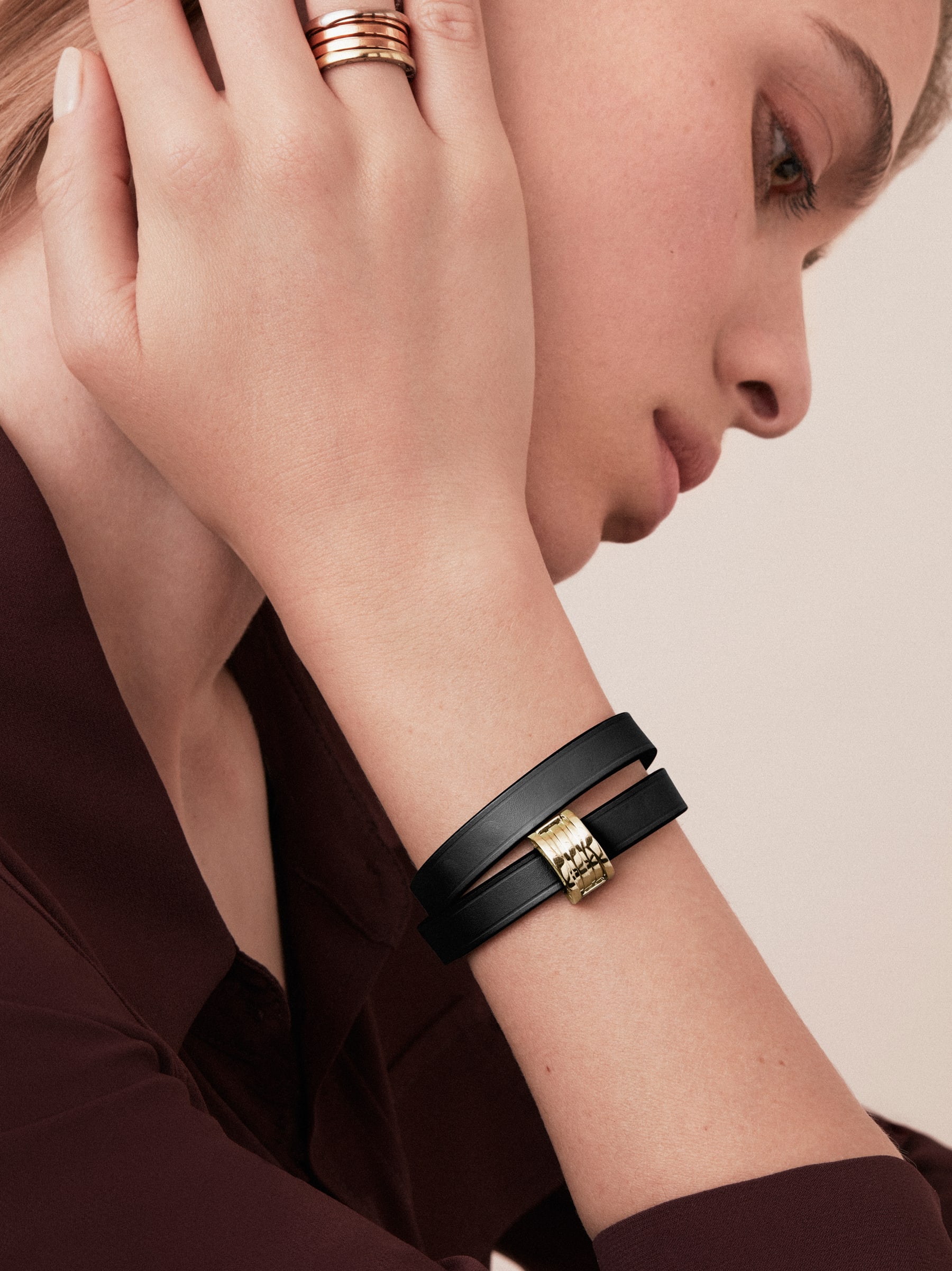 bulgari leather bracelet