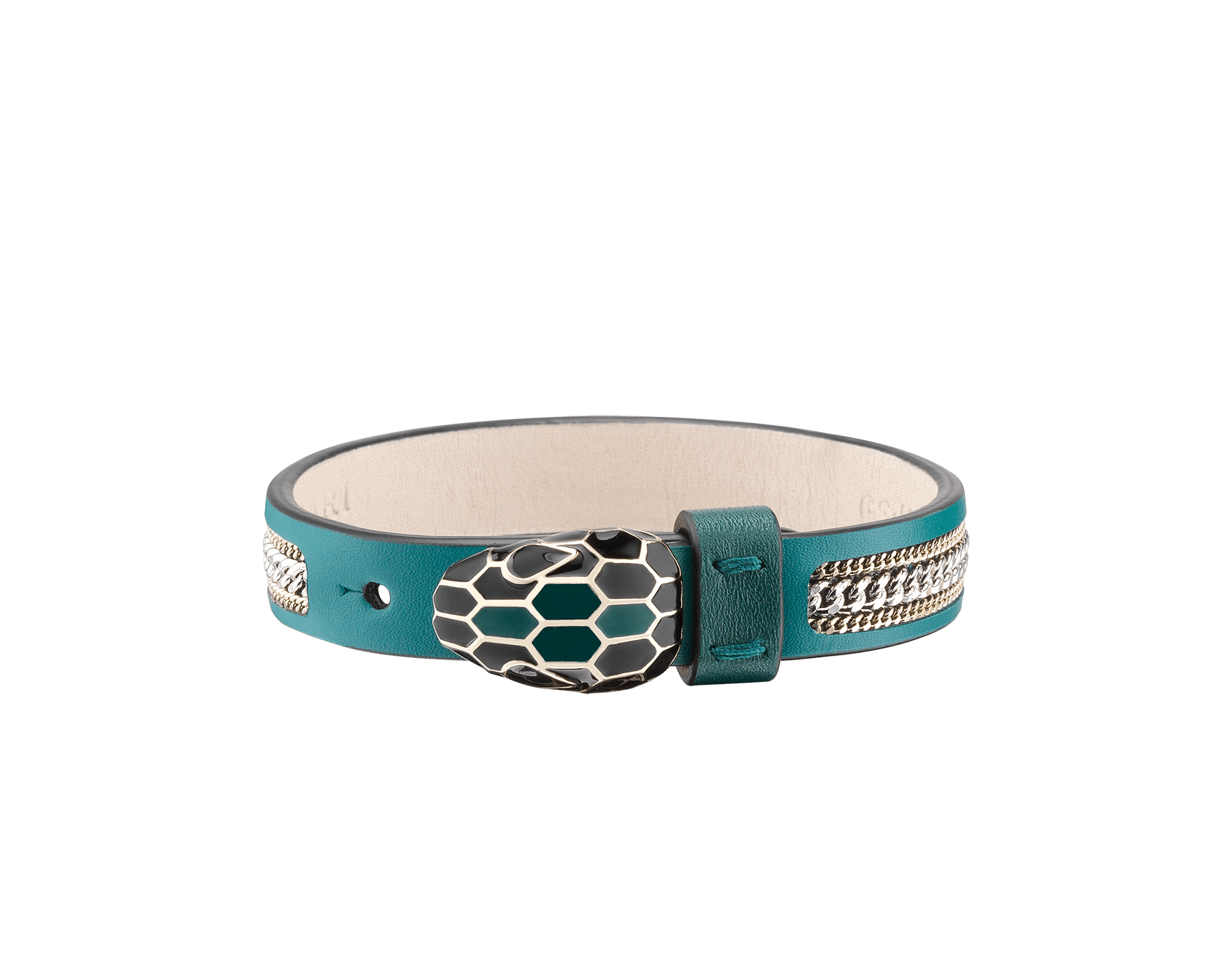 bvlgari snake bracelet leather