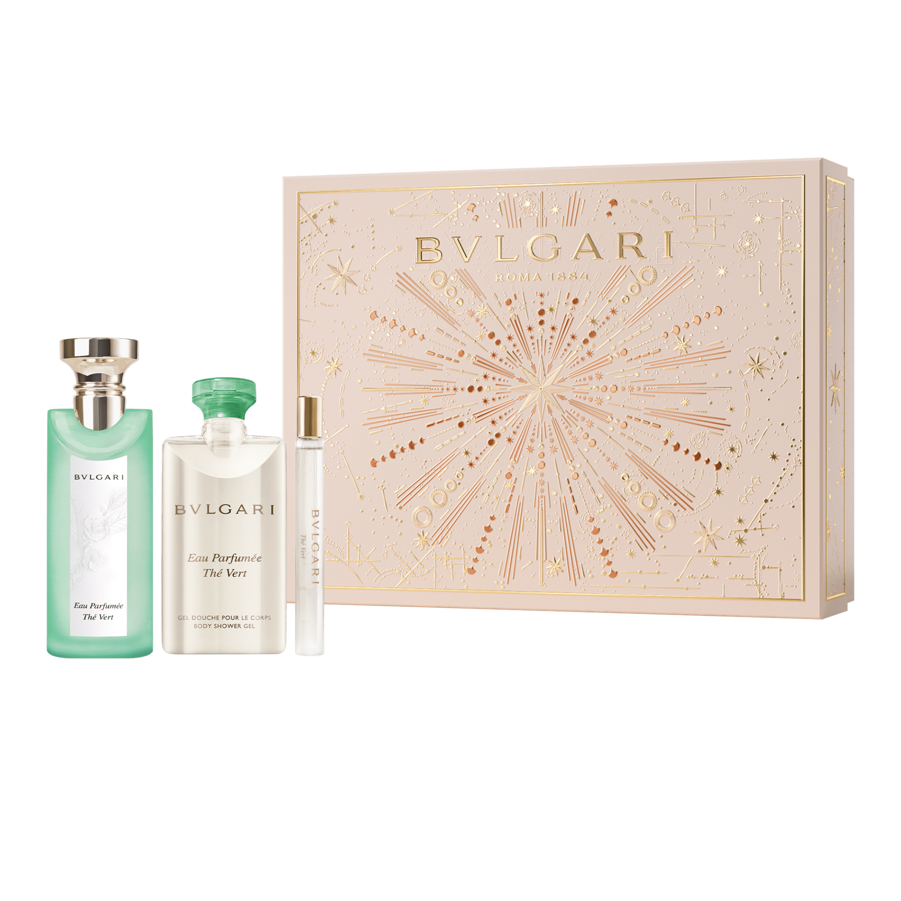 Celebrate the joy of the holiday season with the Eau Parfumée Thé Vért gift set, featuring a 75 ml Eau de Toilette, a 10 ml Eau de Toilette travel size and a 75 ml Body Shower Gel, designed to make every moment of gifting more special. 42897 image 1