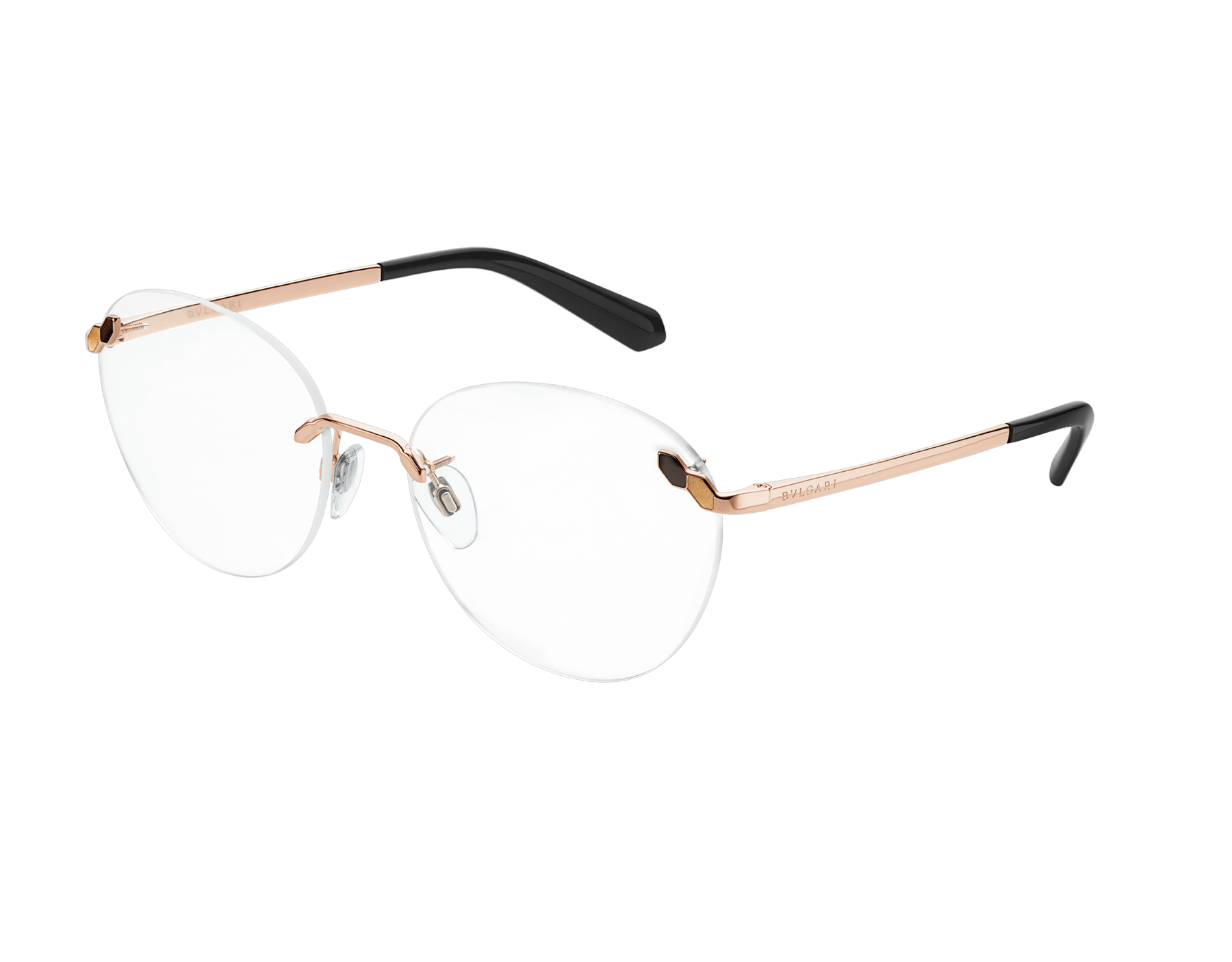 bvlgari rimless glasses for womens