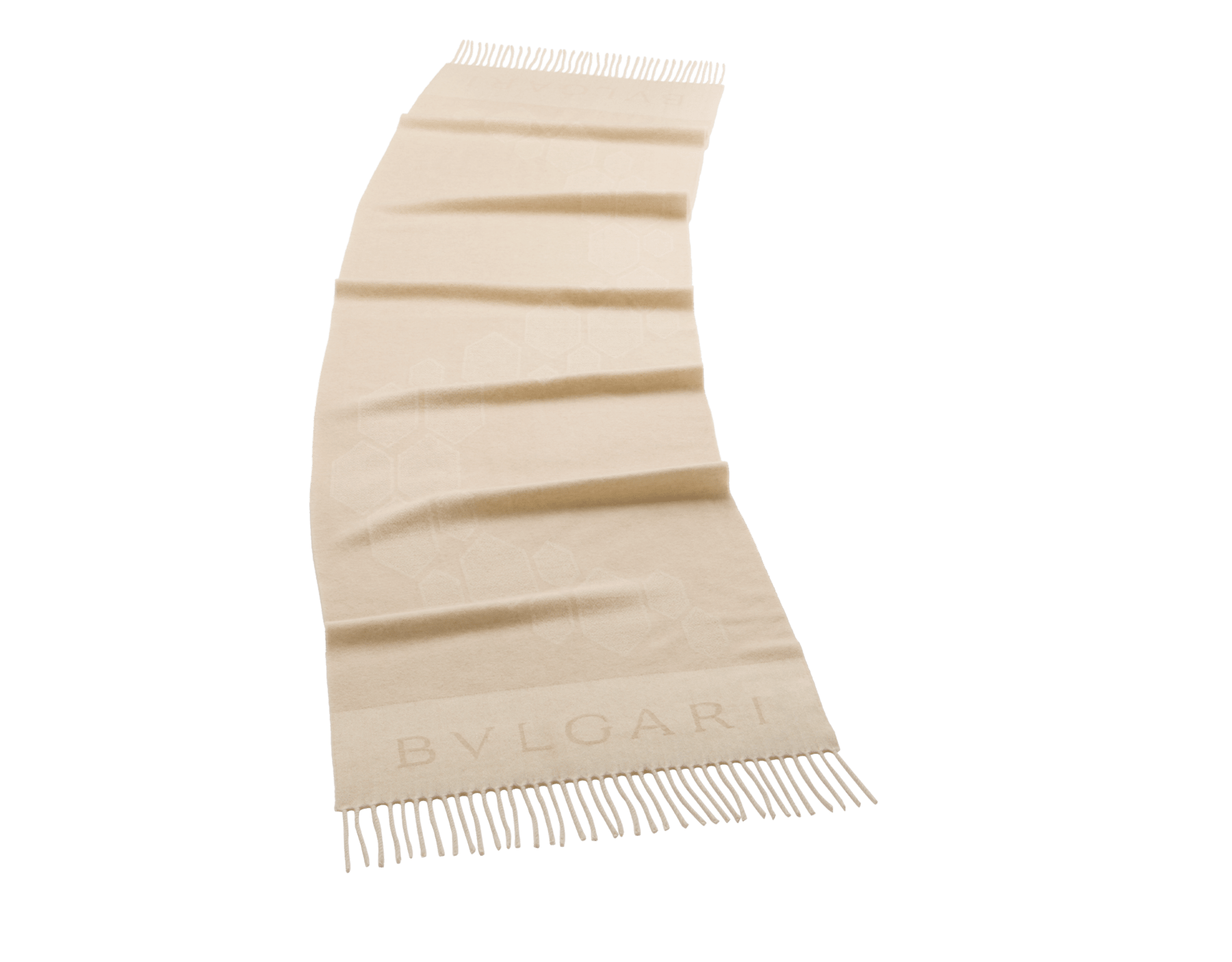 Wonder Scales stole in stone grey cashmere. Made of 100% cashmere. WONDERSCALES-ST image 1