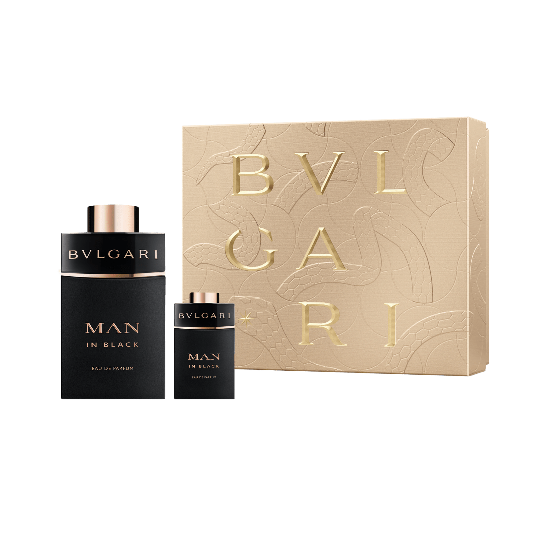 Immerse yourself into the enchantment of the Christmas season and celebrate the magic of gifting with the Bvlgari Man In Black Christmas set containing a 100 ml Eau de Parfum and a 15 ml miniature Eau de Parfum. 42691 image 1