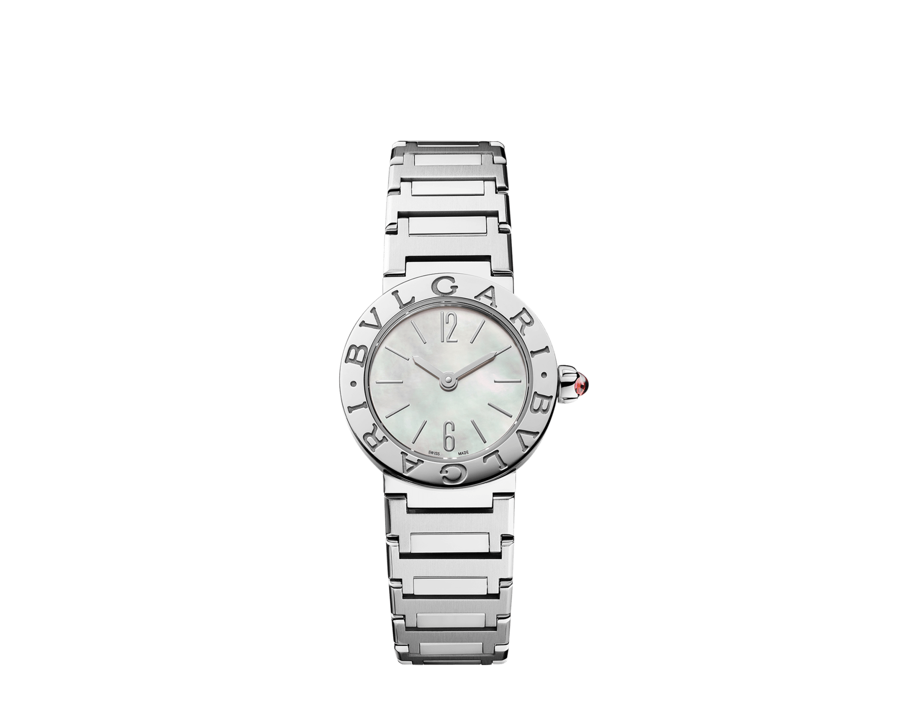 Bvlgari Bvlgari 腕錶，精鋼錶殼和錶帶，精鋼錶圈鐫刻雙品牌標誌，珍珠母貝錶盤。 104032 image 1