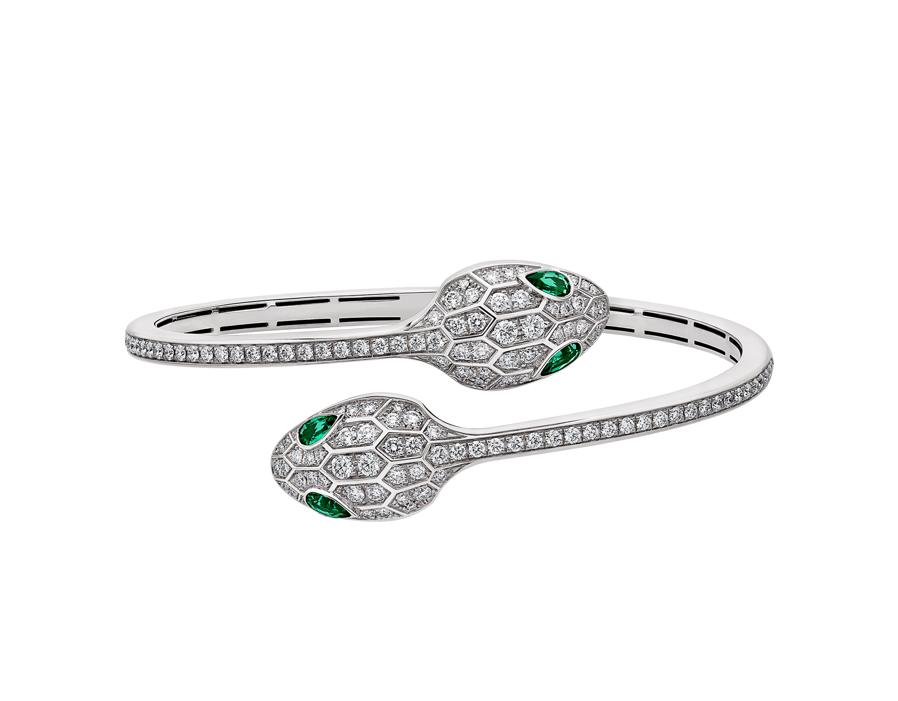 Argento Placcato Oro Bracciale Hao Intarsiato in Acciaio Inossidabile Gioielli da Donna Regalo per La Festa della Mamma per L/'anniversario di San Valentino Bracciale Serpente con Occhi di Smeraldo