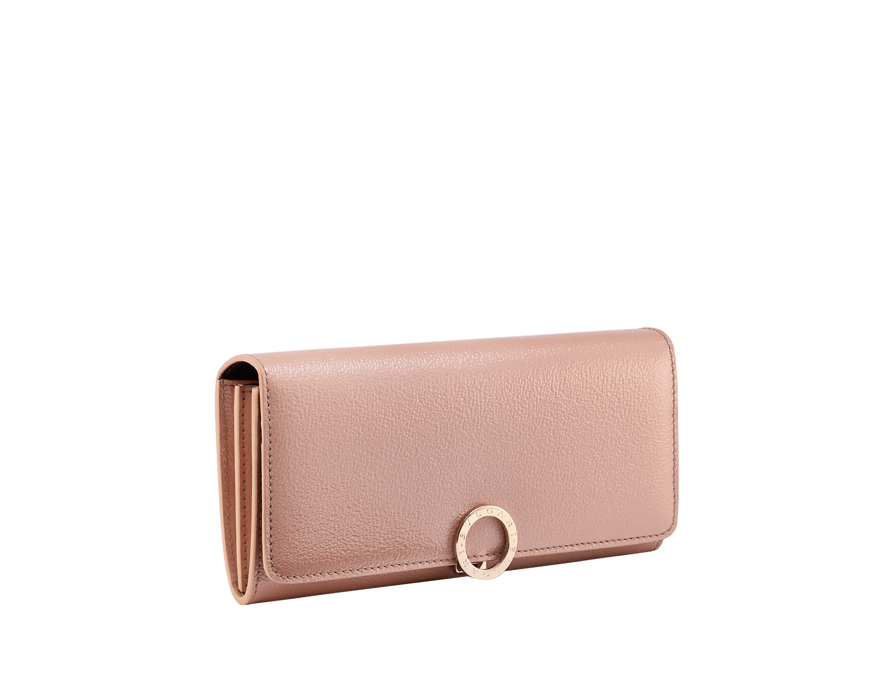 BULGARI BULGARI large wallet in grained, patent-finish, amaranth garnet red Urban calf leather with black calf leather interior. Iconic light gold-plated brass clip with flap closure. 579-WLT-SLI-POC-UVCL image 1