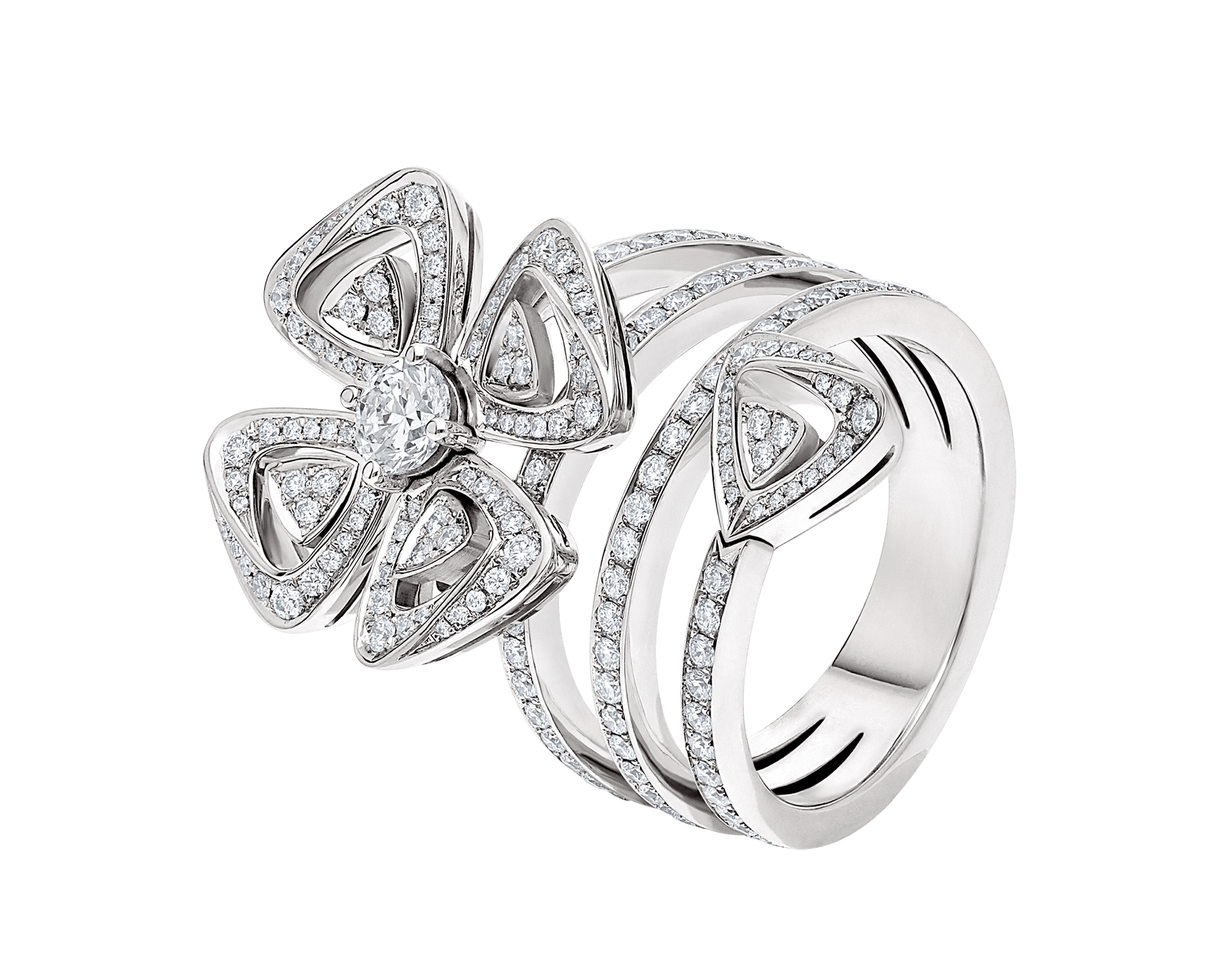 White gold Fiorever Ring with  ct Diamonds | Bulgari Official Store