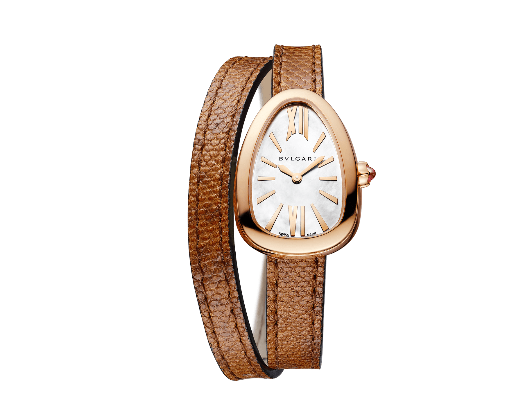 bvlgari snake leather watch