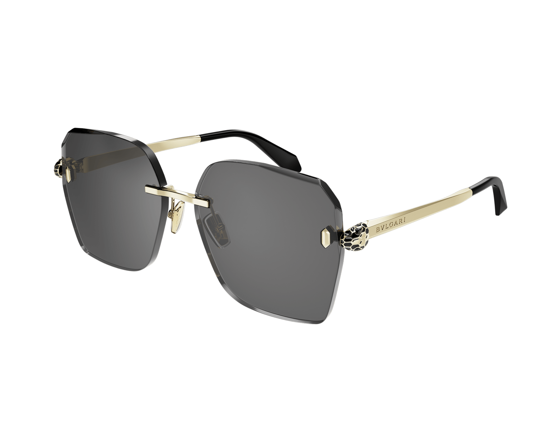 Serpenti Forever square rimless sunglasses with enamelled snakehead embellishment 904387 image 1