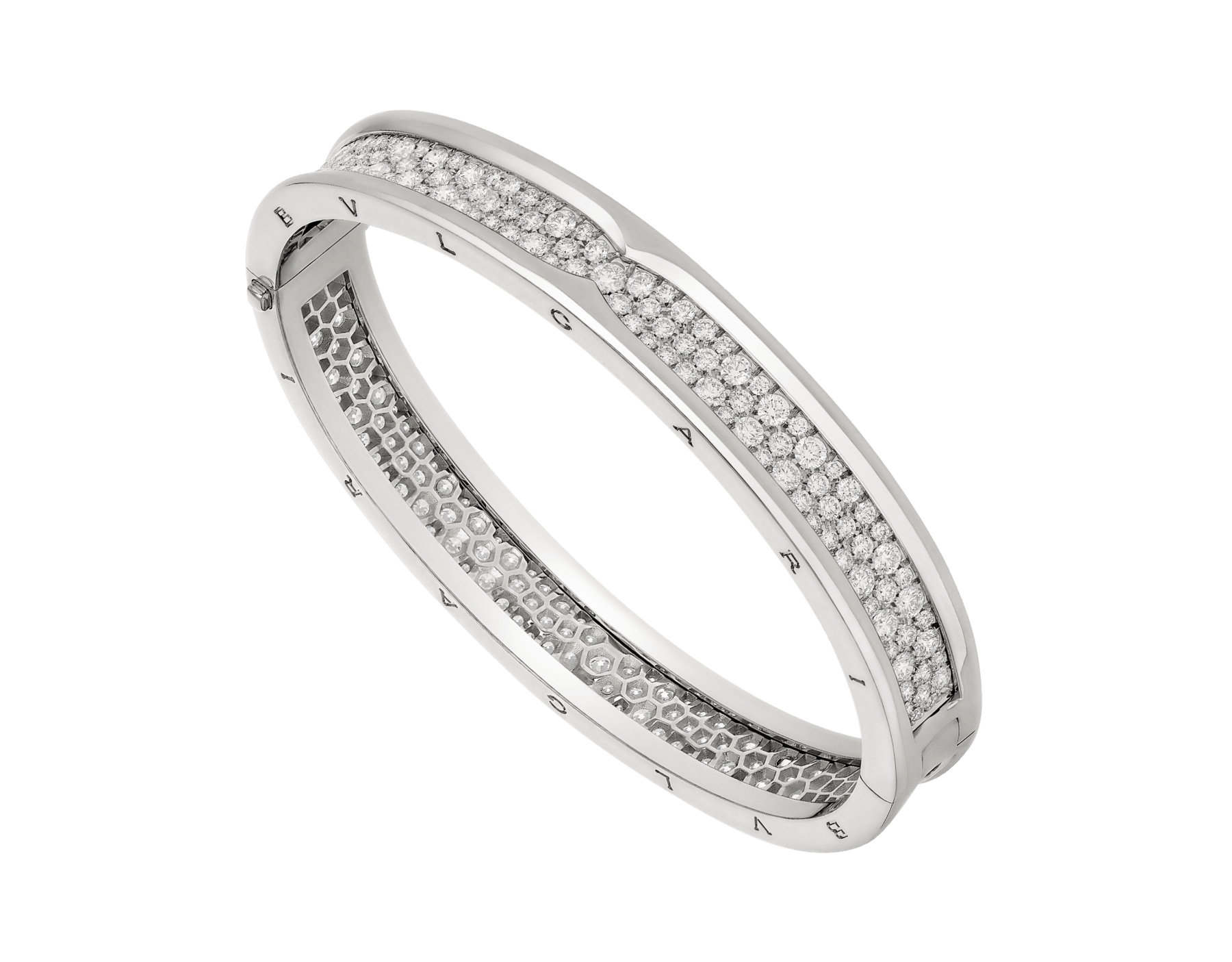 White gold B.zero1 Bracelet with 4.24 ct Diamonds Bulgari Official Store