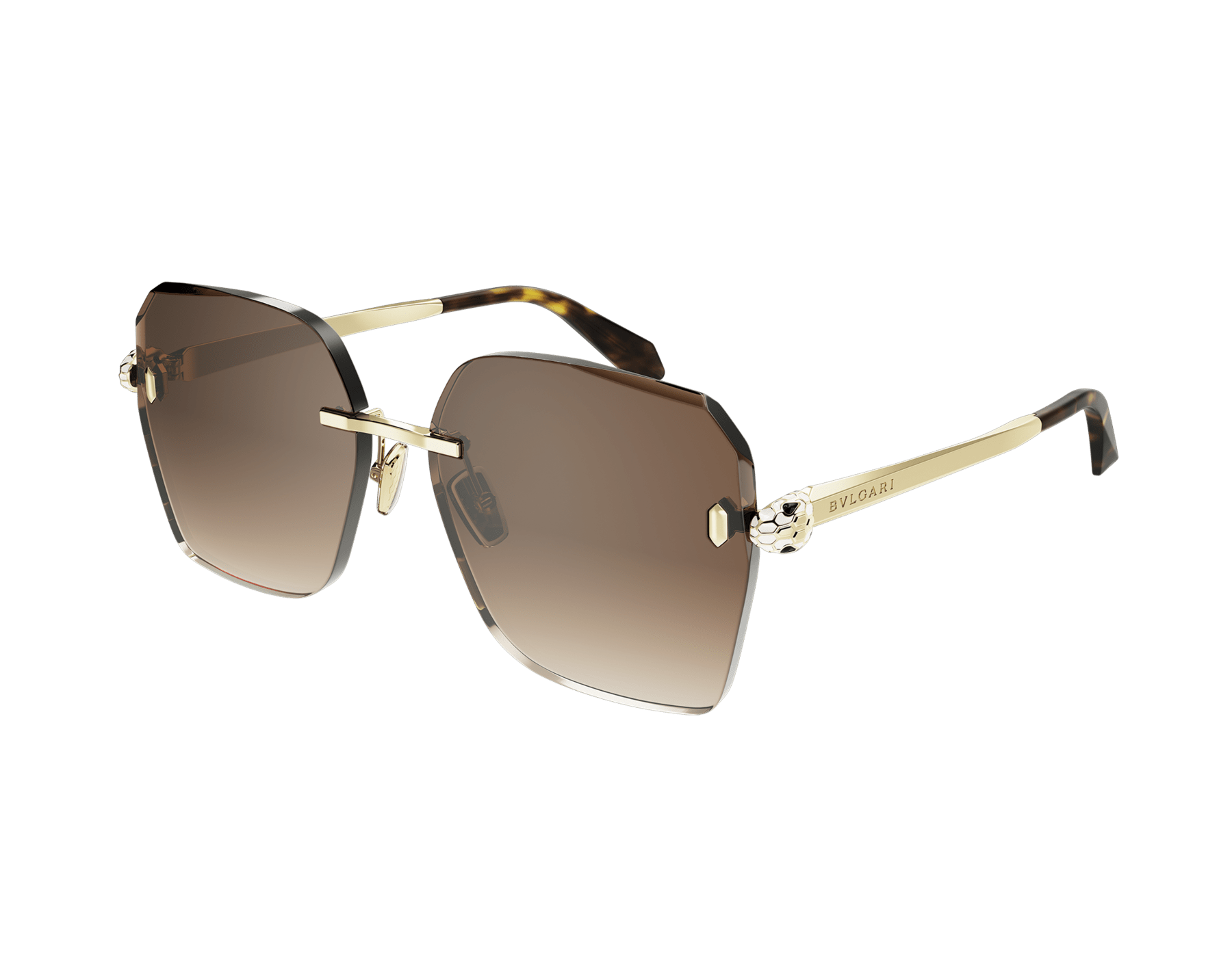Serpenti Forever square rimless sunglasses with enamelled snakehead embellishment 904386 image 1