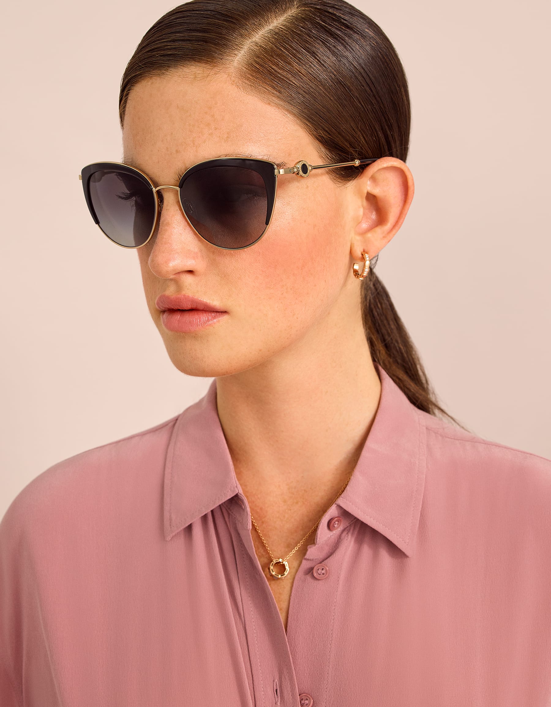 bvlgari women's aviator sunglasses