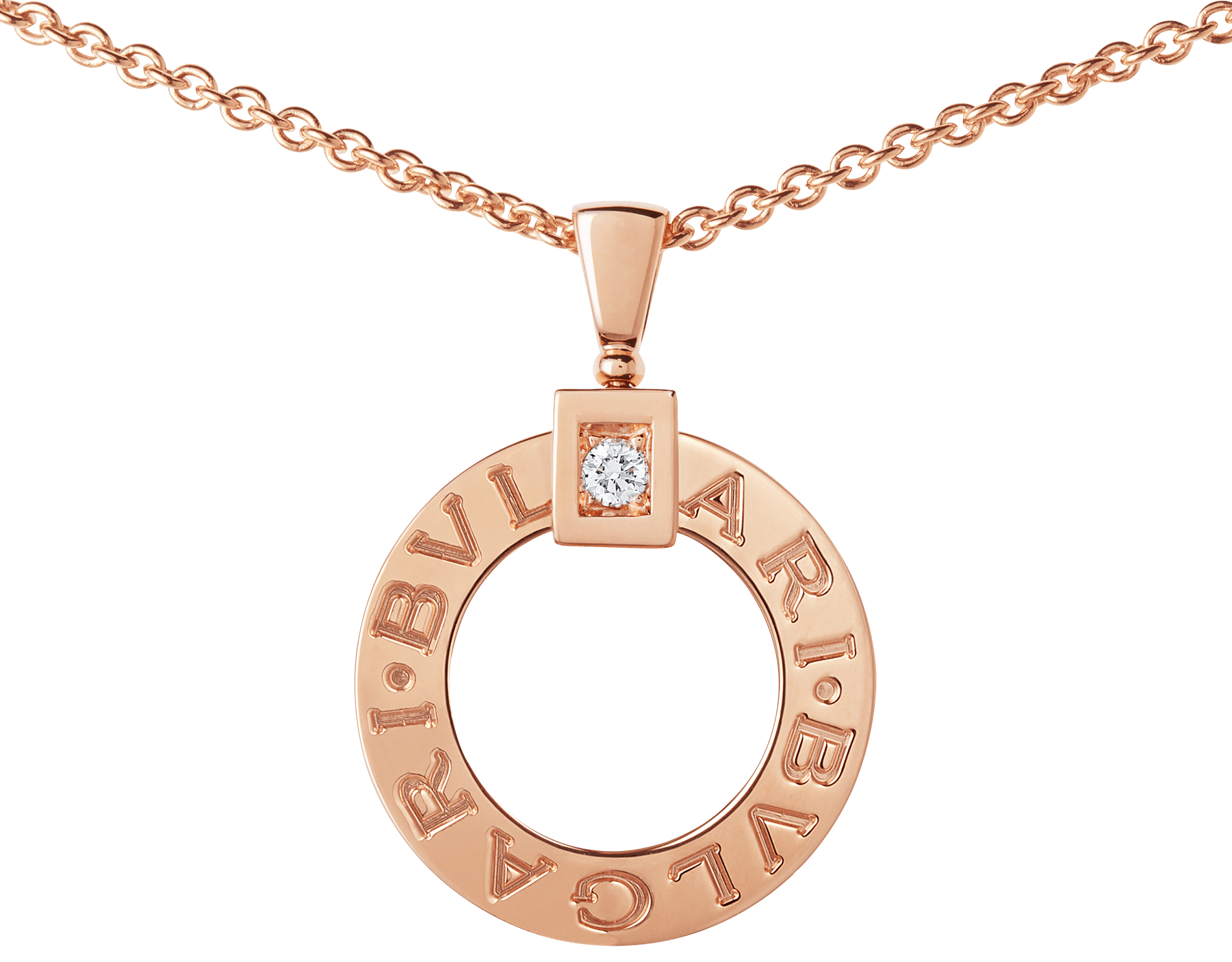 bvlgari rose gold pendant