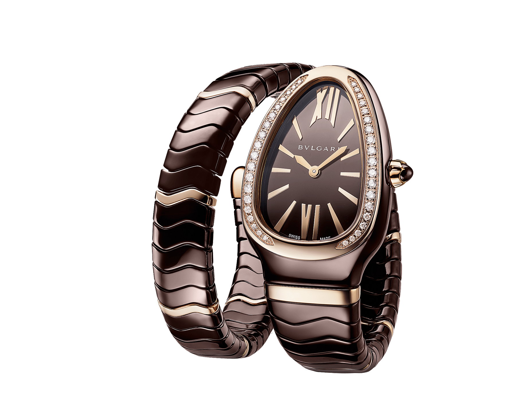 bracelet de la montre bulgari serpenti spiga céramique