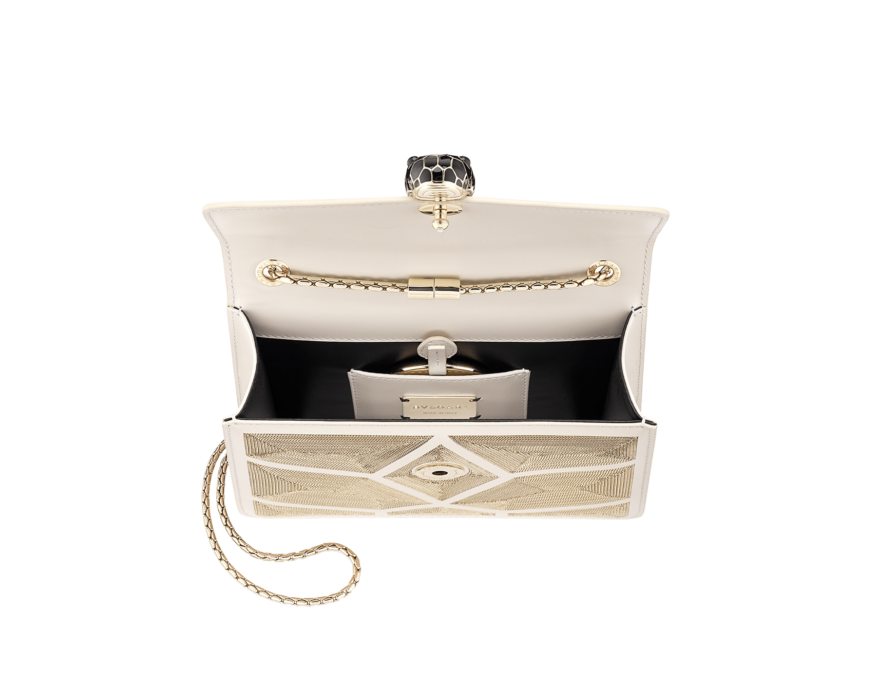 white chain crossbody bag