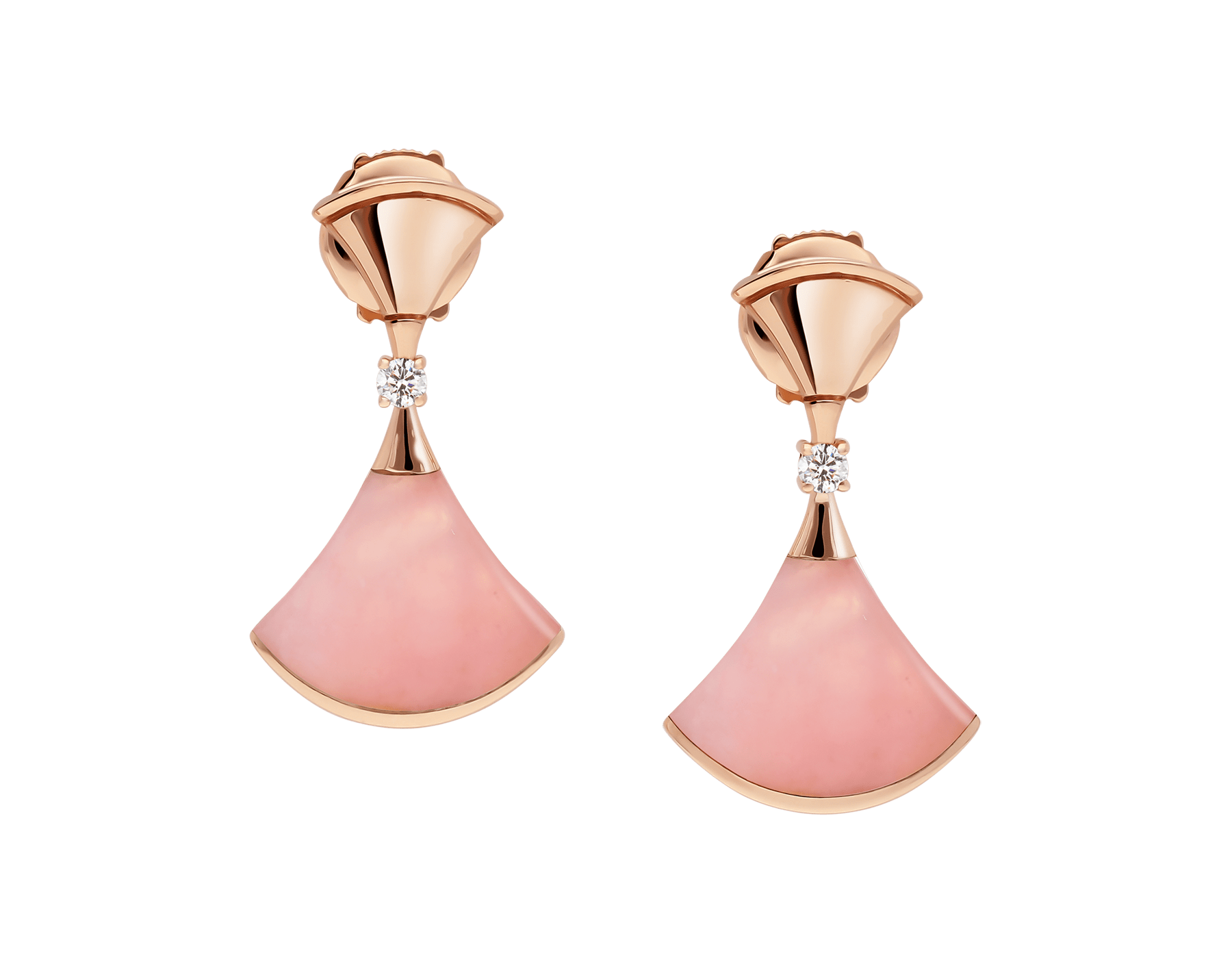 Bvlgari Bvlgari stud earrings 18k rose gold with pavé diamonds (103558) –  Suncoast Golf Center & Academy