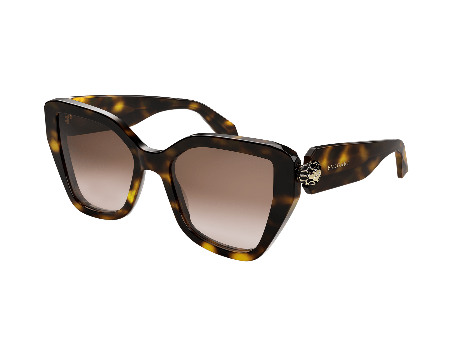 Serpenti Forever 蝴蝶式醋酸纖維太陽眼鏡，蛇頭元素飾以琺瑯。 BV40033I image 1