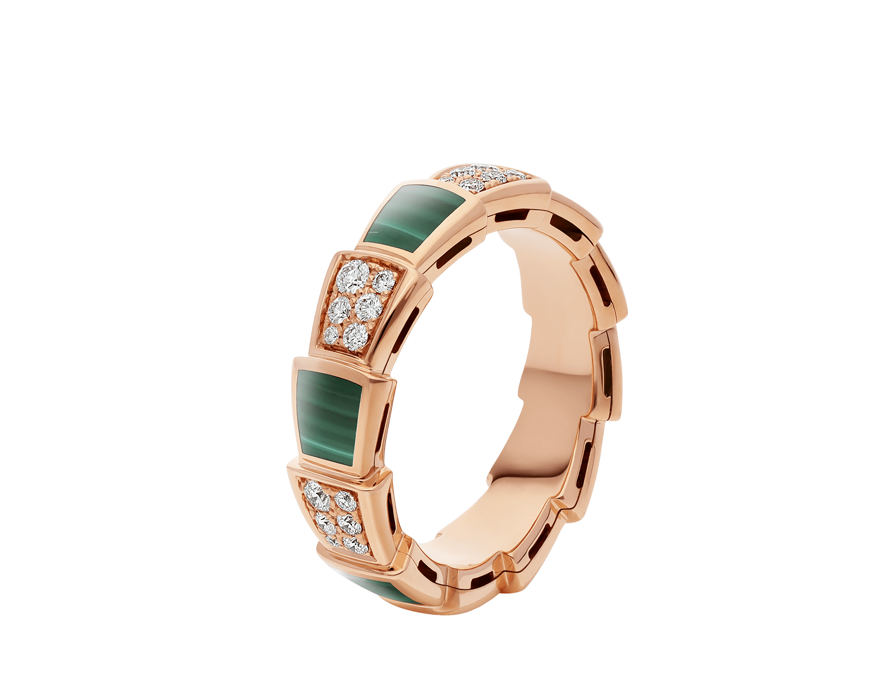 bulgari gold ring with diamonds