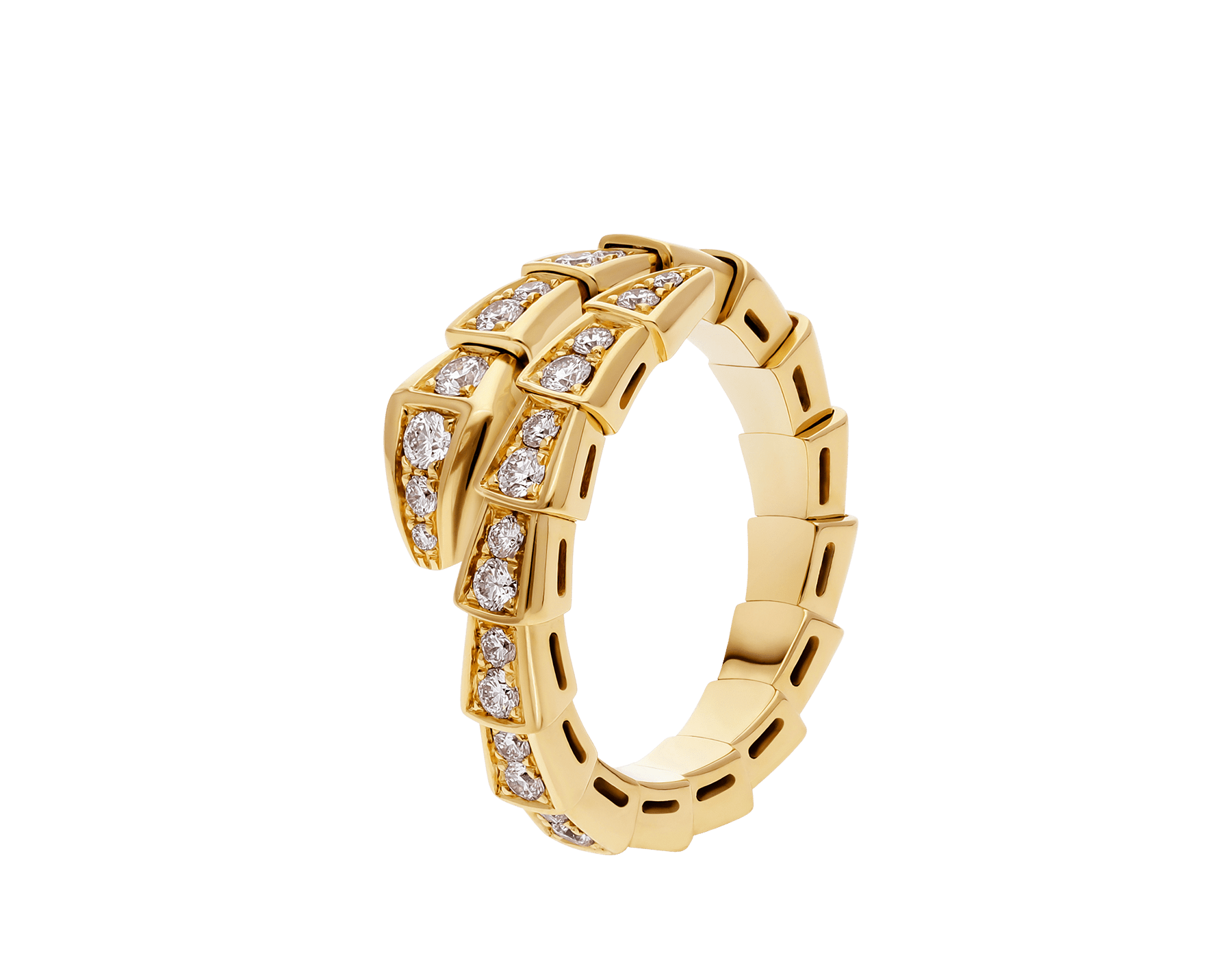 bvlgari gold ring with diamonds