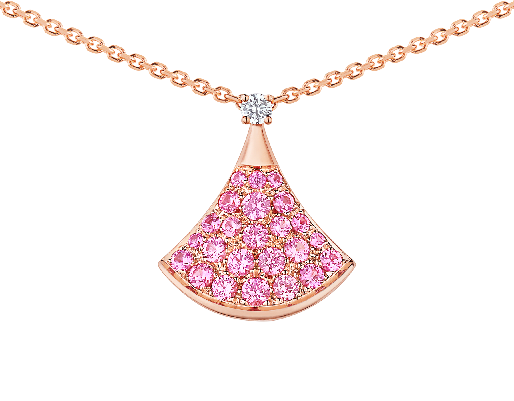 bulgari diva necklace pink gold