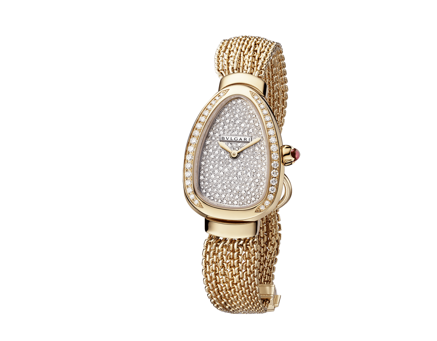 bulgari gold chain watch