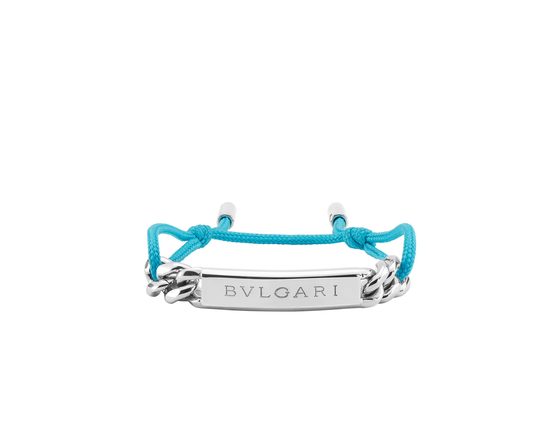 Bracciale Bvlgari Bvlgari con cordoncino in tessuto nero. Iconica targhetta placcata oro con logo BVLGARI. BVLGARISTRING image 1