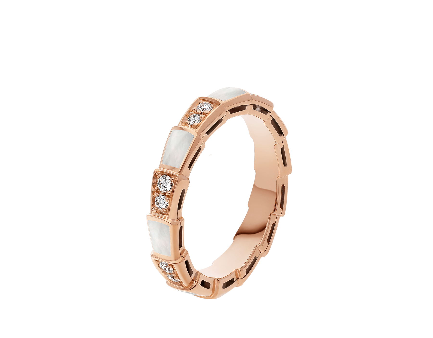 bulgari serpenti ring mother of pearl