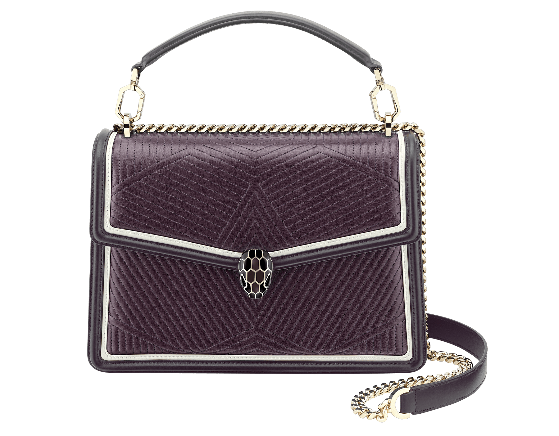 plum leather purse