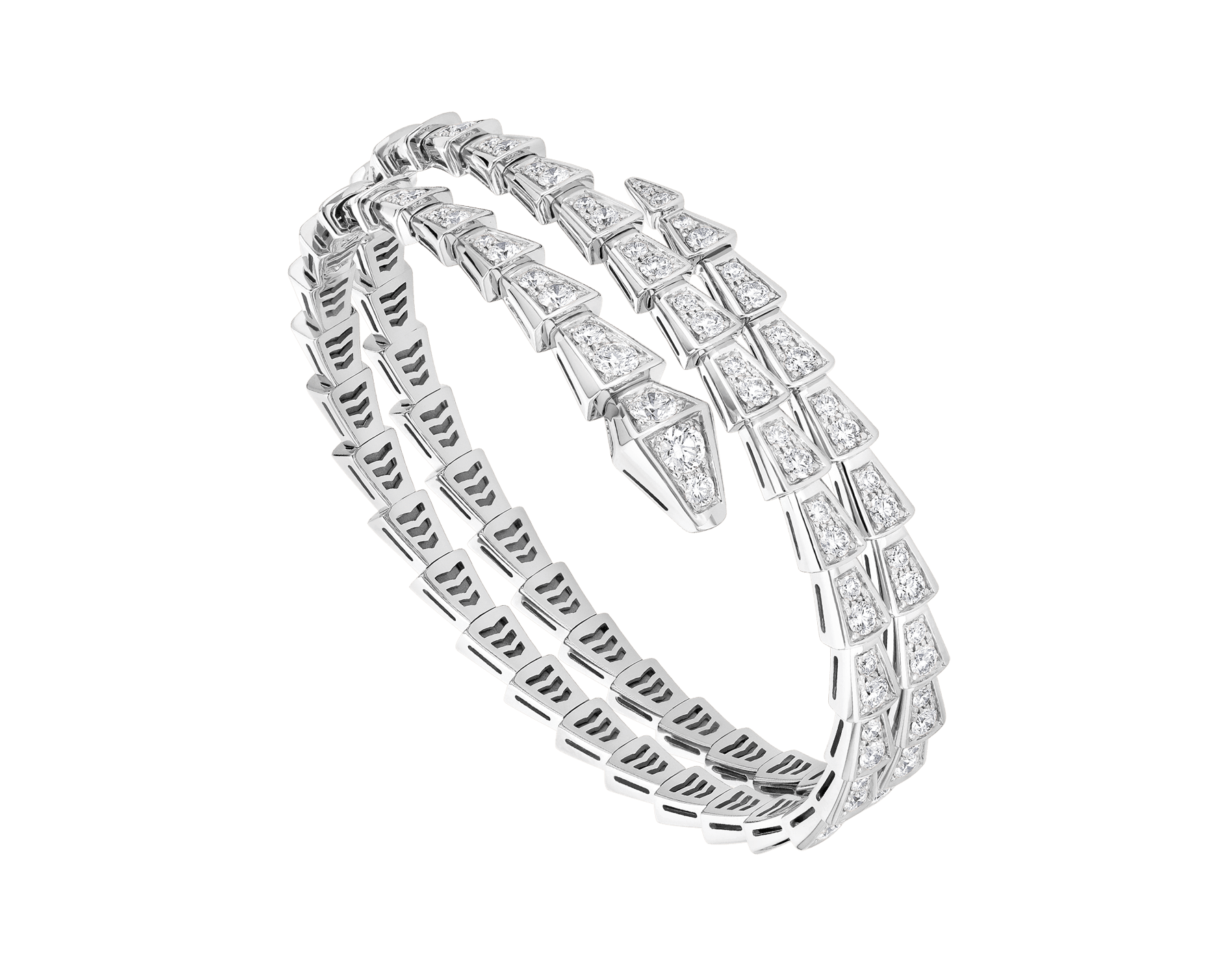 White gold Serpenti Viper Bracelet with 5.02 ct Diamonds