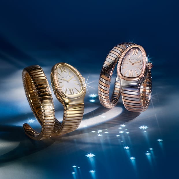 Two Serpenti Tubogas watches.