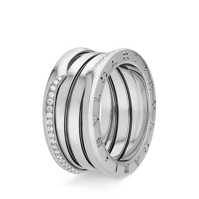 Bzero1 ring in white gold.