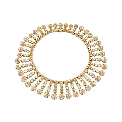 Necklace in gold with diamonds, 1992.