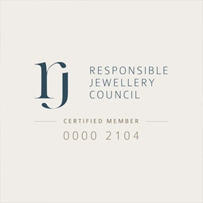 Logo of the Responsible Jewellery Council, the not-for-profit association of which Bulgari is a member. 