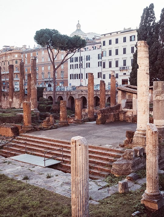 Archaeological site of Largo Argentina, Rome, whose barrier-free access project was financed by Bulgari.
