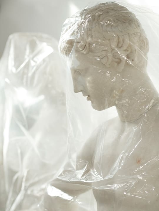 Statue part of the Torlonia Marble collection whose restauration has been funded by Bulgari.