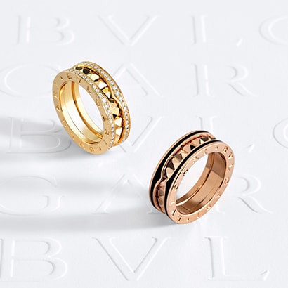 Bzero1 rings in rose gold.