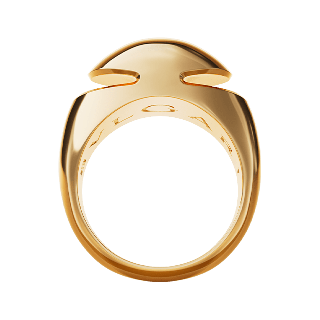 Bulgari Cabochon ring in yellow gold.