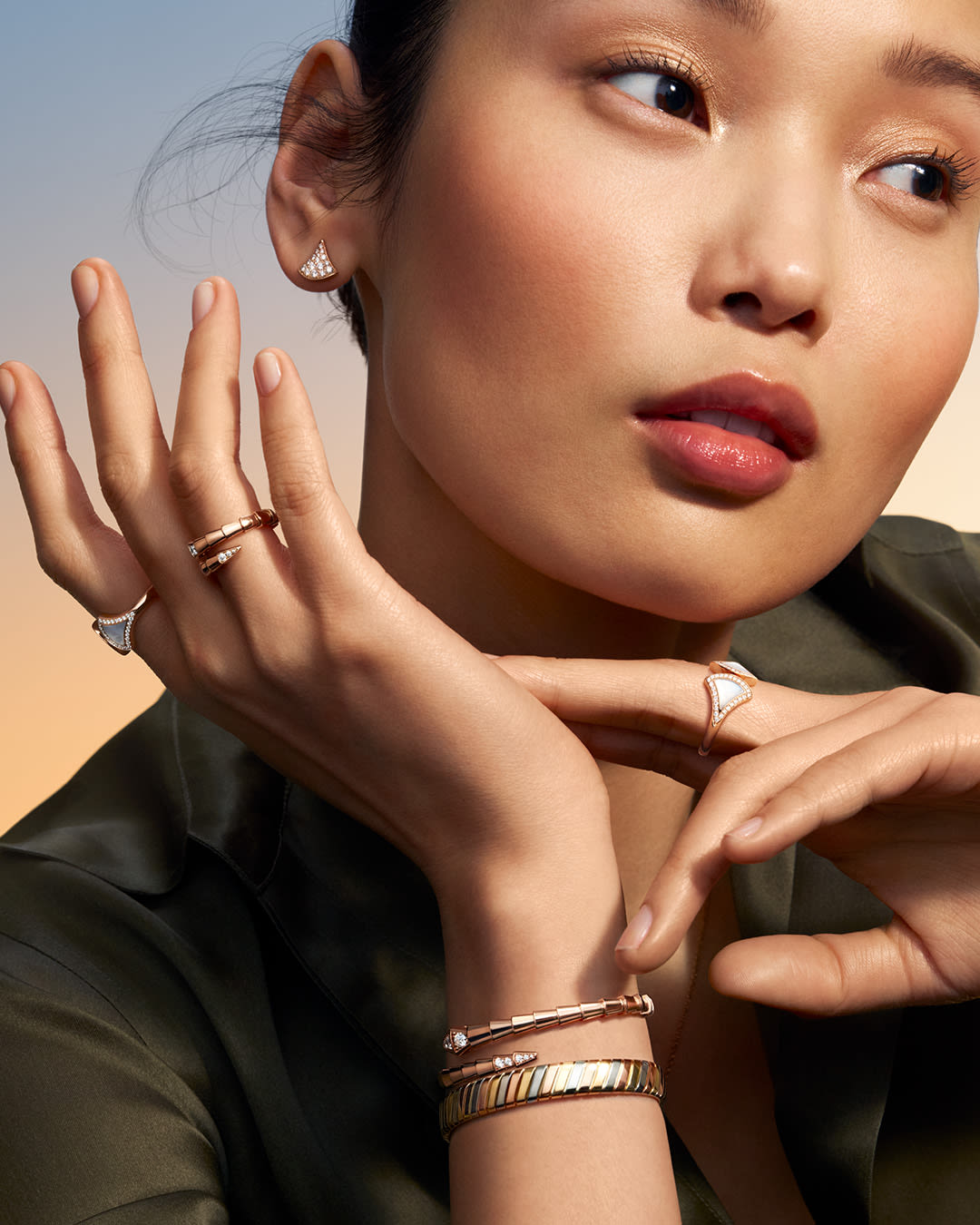 Model wearing Divas' Dream jewellery.
