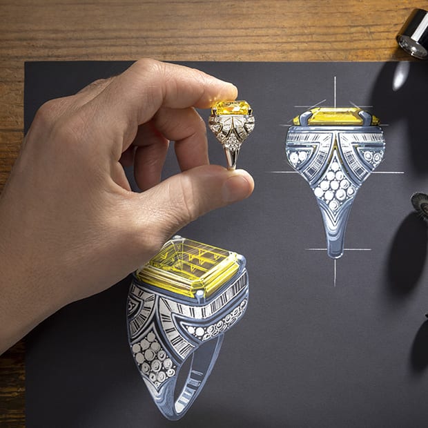 Making of Essence of Yellow Ring, Polychroma High Jewellery collection.