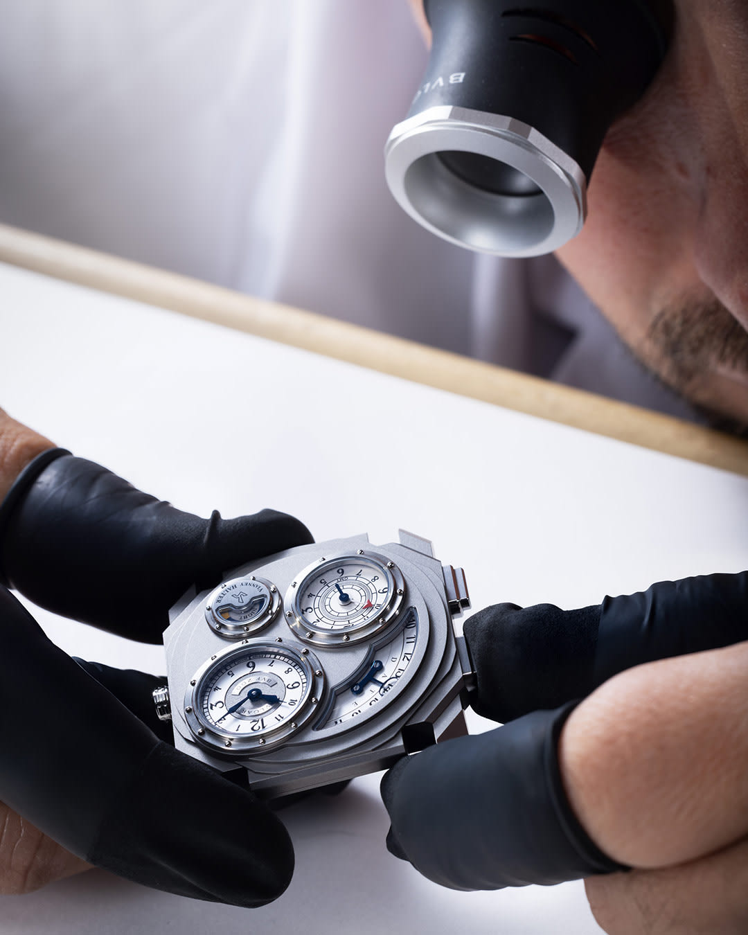 Octo Finissimo Dual Time craftsmanship shot.