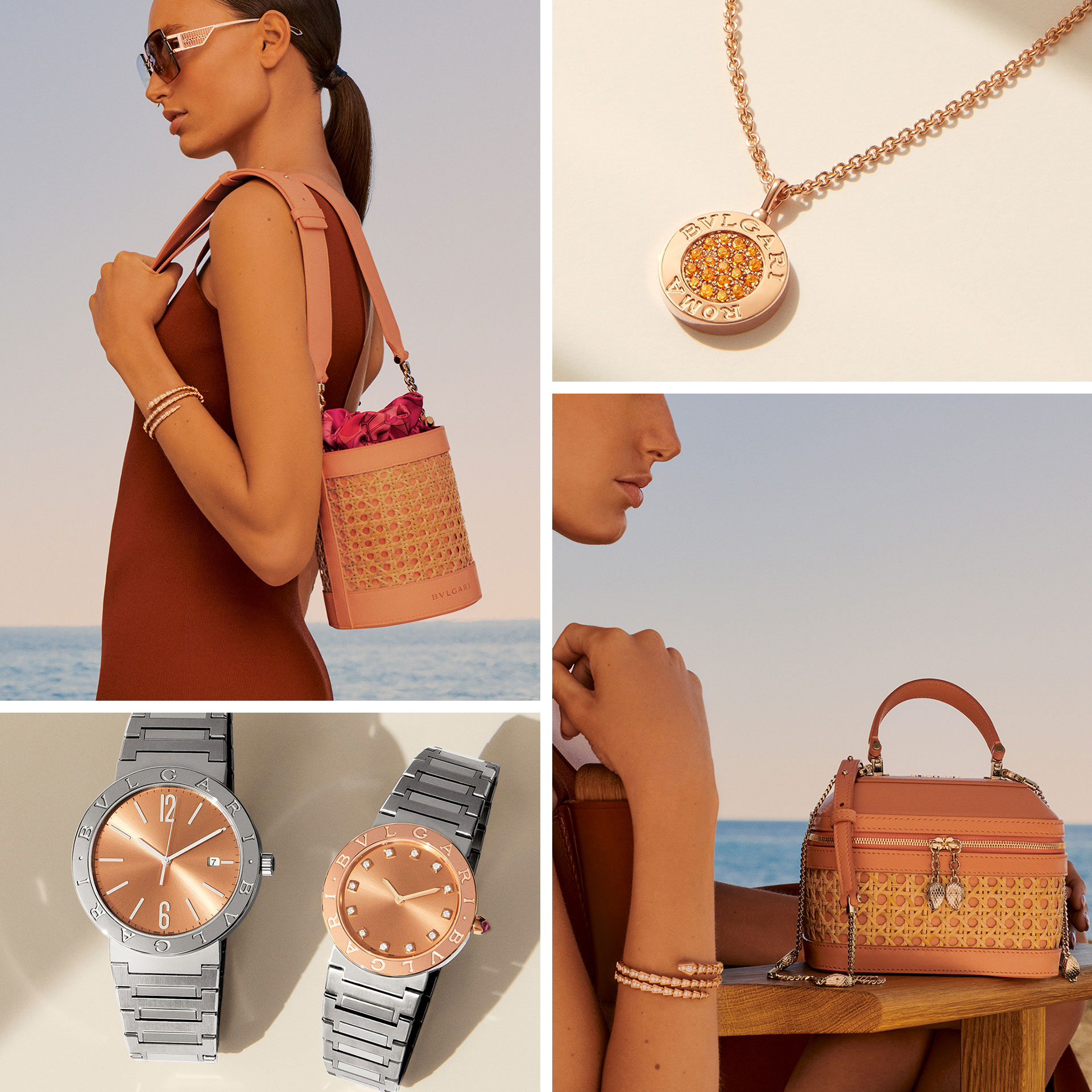 A moodboard representing the Resort collection.